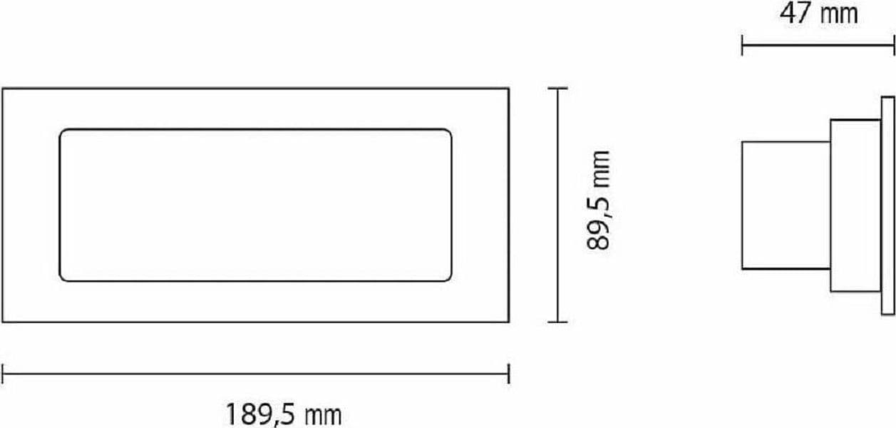 FARETTO SEGNAPASSO LED PER CASSETTA 506 4W IP65 220V 4000K DA INTERNO ED ESTERNO - 5