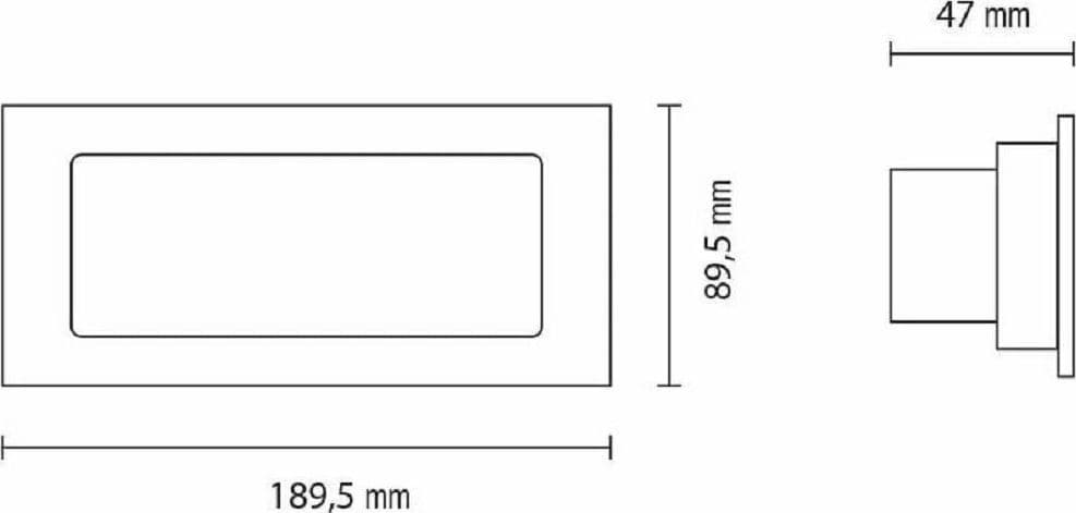 FARETTO SEGNAPASSO LED PER CASSETTA 506 4W IP65 220V 4000K DA INTERNO ED ESTERNO - 5