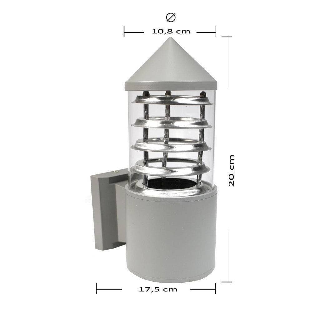 LAMPADA A PARETE PER ESTERNO IP55 LAMPIONCINO MURO GIARDINO TERRAZZO E27 ES25 - 5