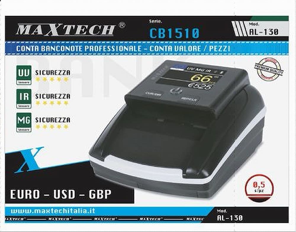 CONTA BANCONOTE PROFESSIONALE VALORE VERIFICATORE BANCONOTE CONTRAFFATTE AL-130 - 3