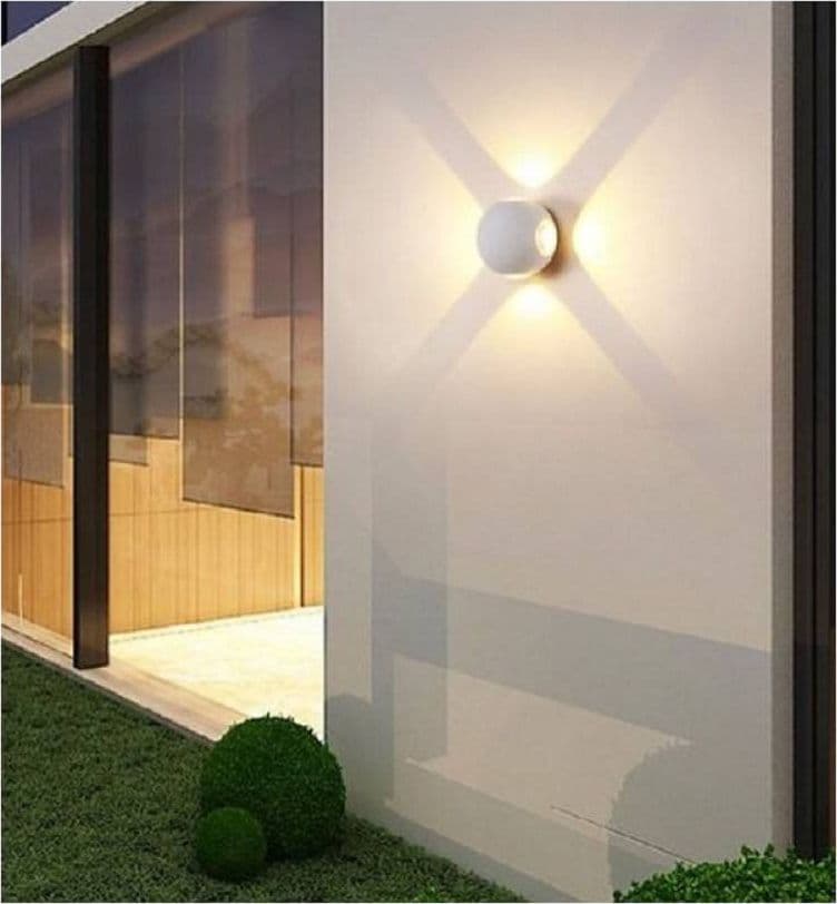 APPLIQUE MURO A SFERA 4 FASCI DI LUCE ESTERNO BIANCO LUCE 3000K 6000K 4000K ES58 - 2