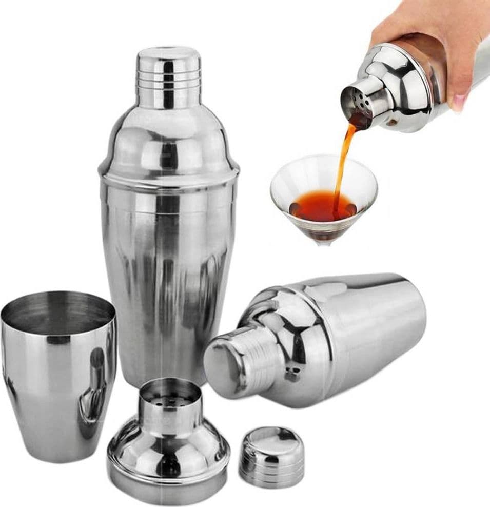 SHAKER DA 350 ML PER COCKTAIL BARMAN BARTENDER ACCIAIO INOX BAR MARTINI SALIERA - 6