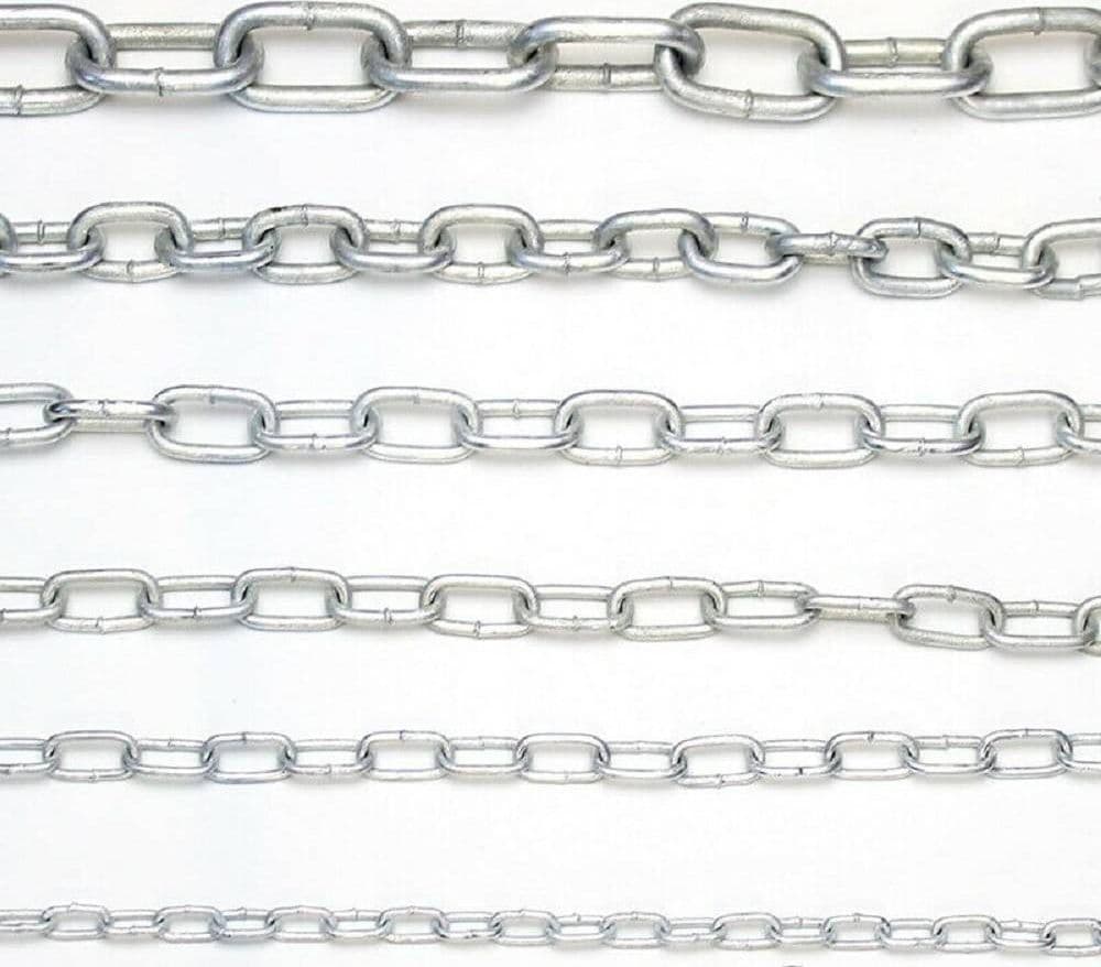 CATENA DI SICUREZZA IN FERRO ZINCATO SALDATA CATENE GENOVESE BOBINA 26 METRI - 2