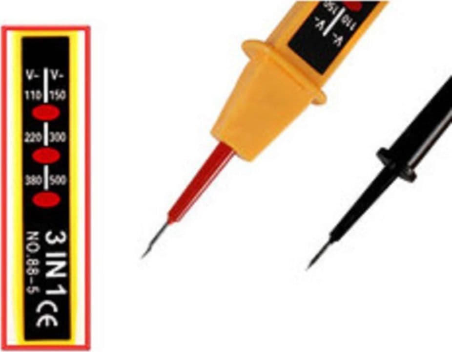 TESTER MISURATORE DI TENSIONE CORRENTE ELETTRICA CERCAFASE VOLTMETRO - 2