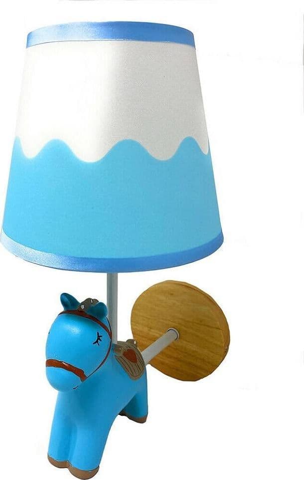 APPLIQUE A MURO CAMERETTA A FORMA DI CAVALLO IN RESINA E27 LAMPADA MURO LUME E49 - 5