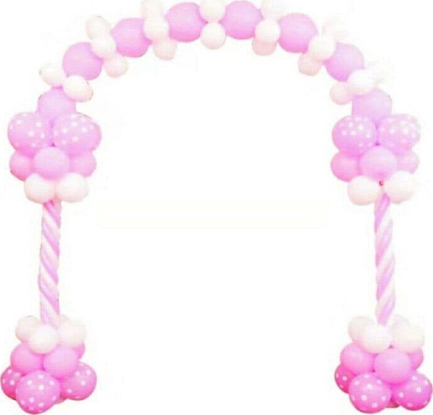 ARCO DI PALLONCINI FESTE COMPLEANNI DECORATIVA ARCO ROSA AZZURRO 100PZ 2.3X2.5M - 3