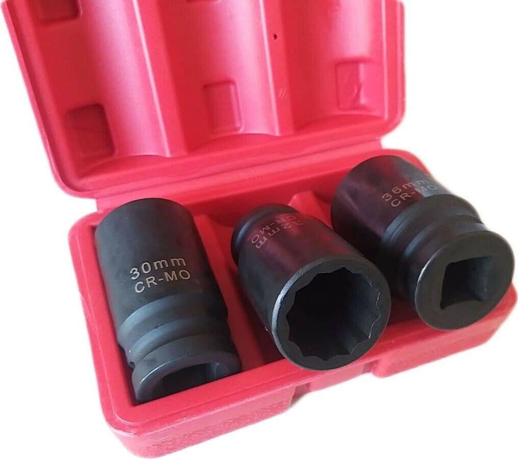 BUSSOLE BOCCOLE PER PISTOLA AVVITATORE PNEUMATICO SET 3 PZ 3/4" DA 30 A 36MM - 2
