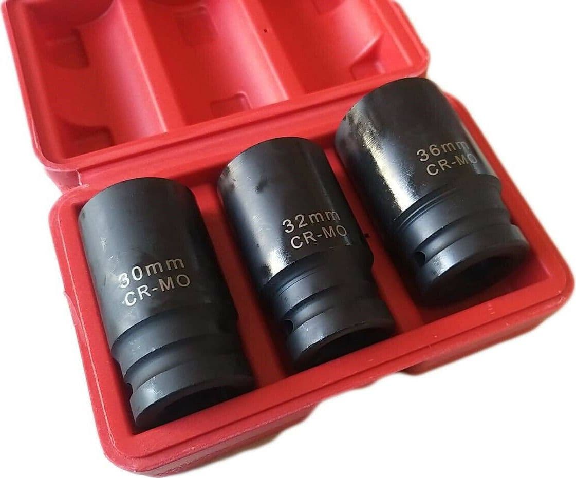 BUSSOLE BOCCOLE PER PISTOLA AVVITATORE PNEUMATICO SET 3 PZ 3/4" DA 30 A 36MM - 3
