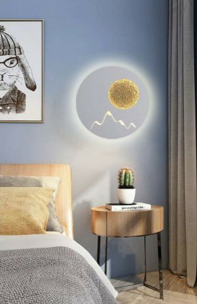 APPLIQUE DA PARETE LED MODERNA RETROILLUMINATO 16W LUCE BIANCA 6500K LAMPADA E48 - 5