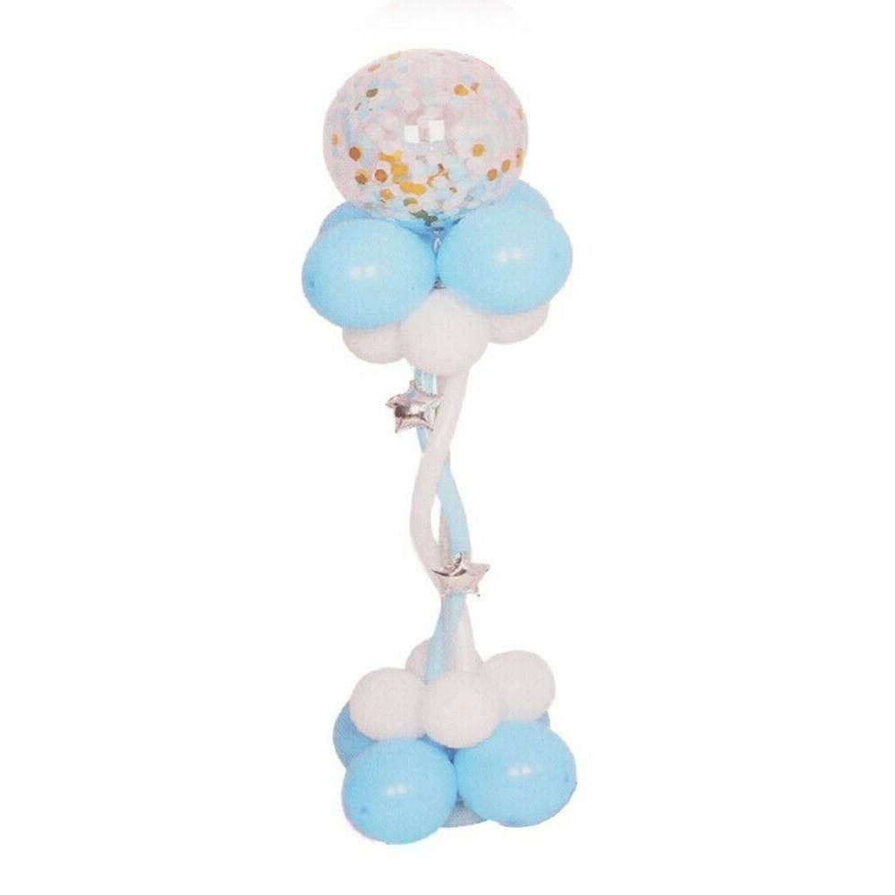 PALLONCINO VERTICALE STRUTTURA A COLONNA DECORAZIONI BATTESIMO FESTE COMPLEANNO - 3
