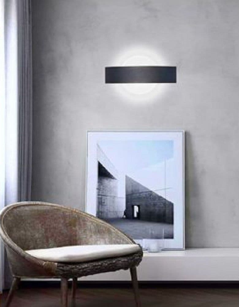 APPLIQUE LED PARETE MODERNA NERA 8 W DOPPIA EMISSIONE LUCE 6500K 3000K 4000K E17 - 4
