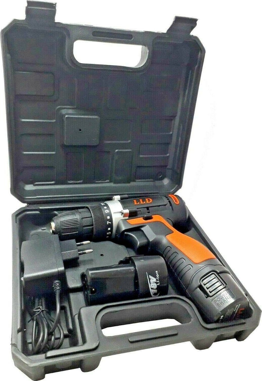 TRAPANO AVVITATORE A BATTERIA VALIGETTA 18V CORDLESS + BATTERIA OMAGGIO - 3