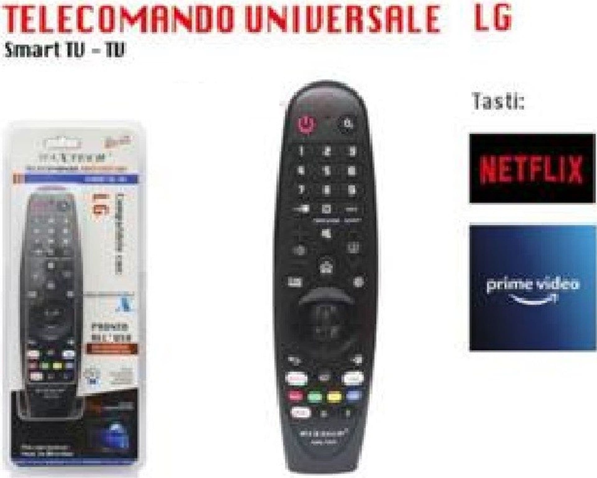 TELECOMANDO UNIVERSALE COMPATIBILE LG PER SMART TV CON TASTO SERIETV PRIME VIDEO - 3