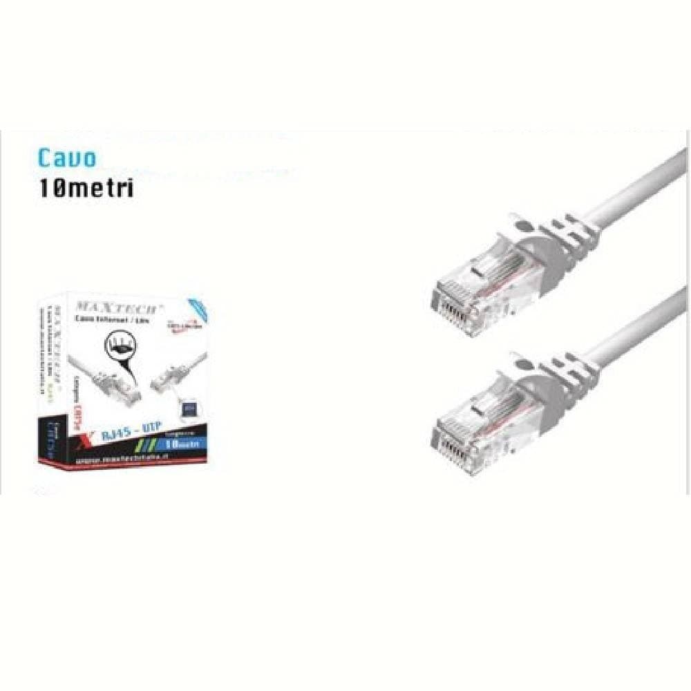 CAVO RETE LAN INTERNET 10 MT CAT5 RJ45 MODEM ROUTER COMPUTER MAXTECH CAT5-LAN10M - 3