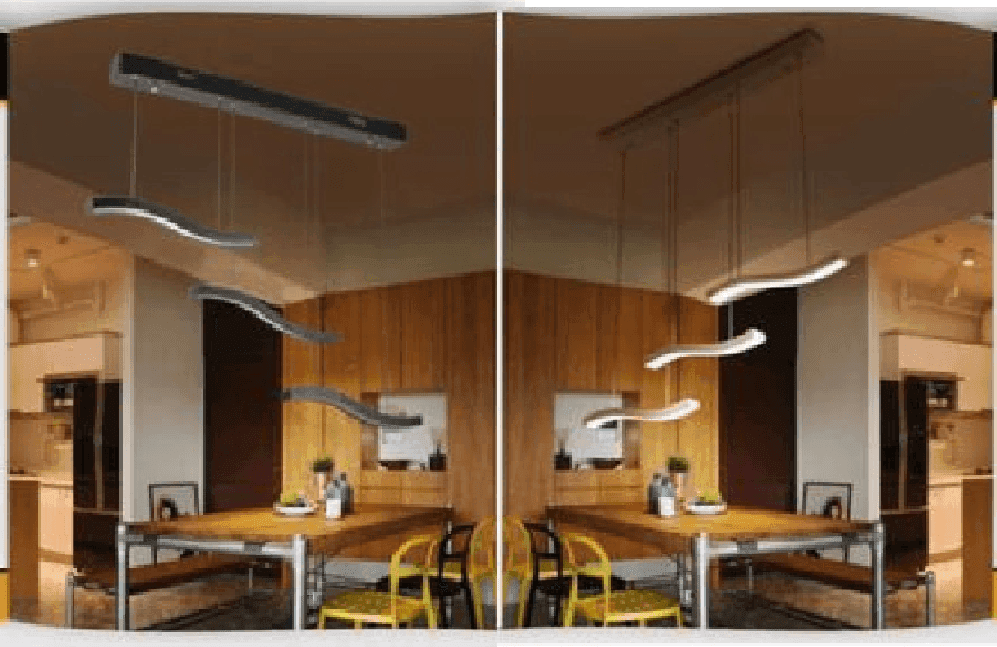 LAMPADARIO SOSPENSIONE 40 WATT PLAFONIERA 3 ONDE LAMPADA SOSPESA LUCE BIANCA B42 - 1