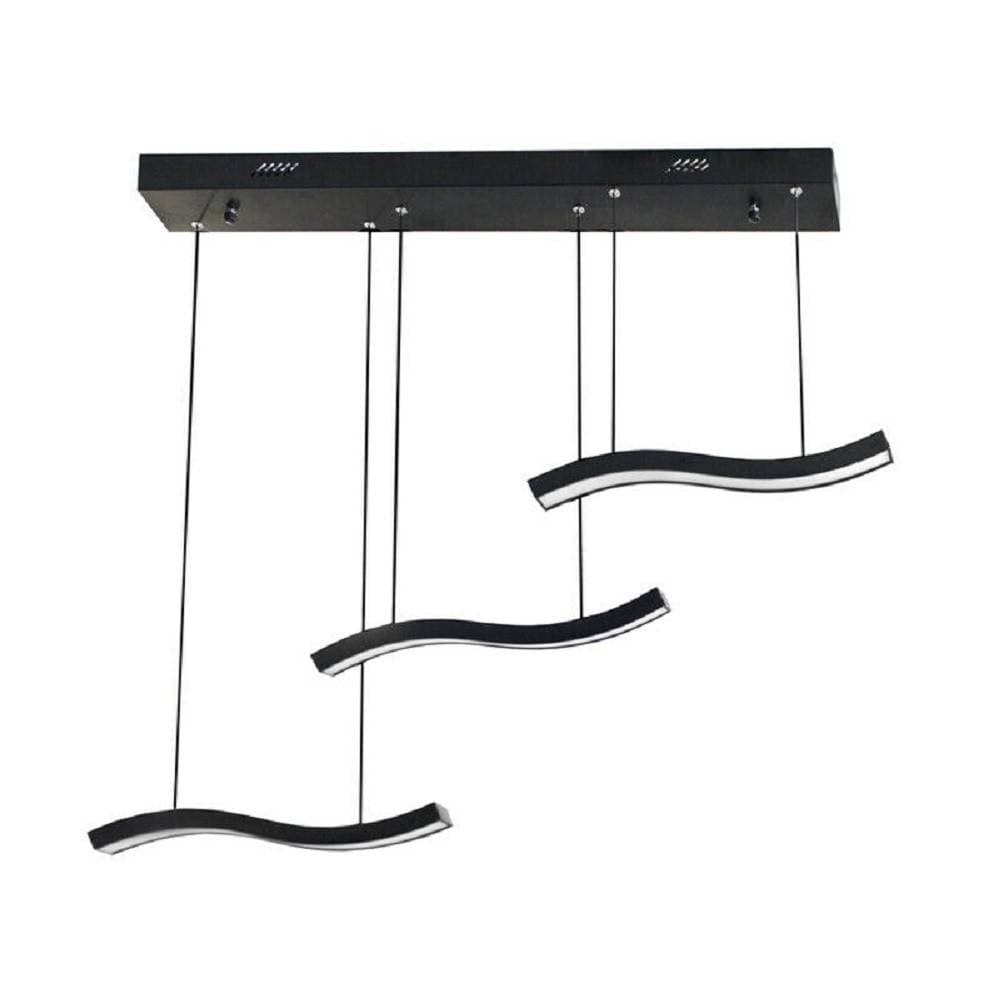 LAMPADARIO SOSPENSIONE 40 WATT PLAFONIERA 3 ONDE LAMPADA SOSPESA LUCE BIANCA B42 - 5
