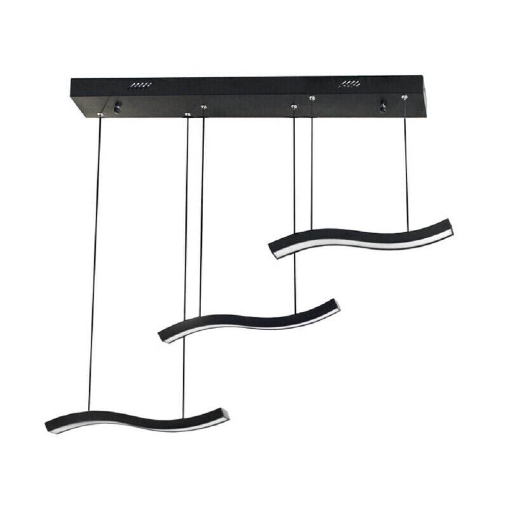 LAMPADARIO SOSPENSIONE 40 WATT PLAFONIERA 3 ONDE LAMPADA SOSPESA LUCE BIANCA B42 - 3