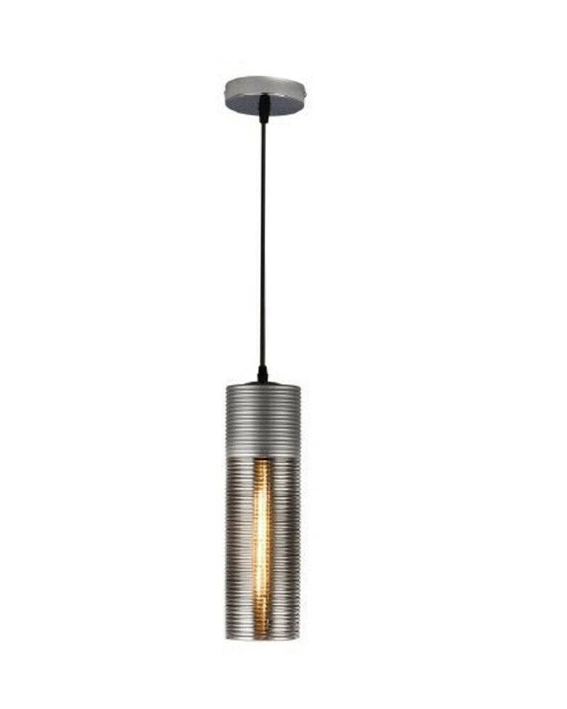 LAMPADARIO SOFFITTO CILINDRICO IN VETRO LAMPADA A SOSPENSIONE ATTACCO E27 A36-03 - 2