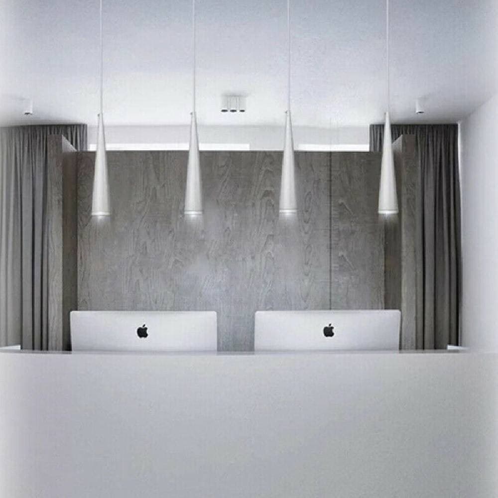 LAMPADARIO DA SOFFITTO A SOSPENSIONE PLAFONIERA CONICA LAMPADA SOSPESA GU10 B09 - 6