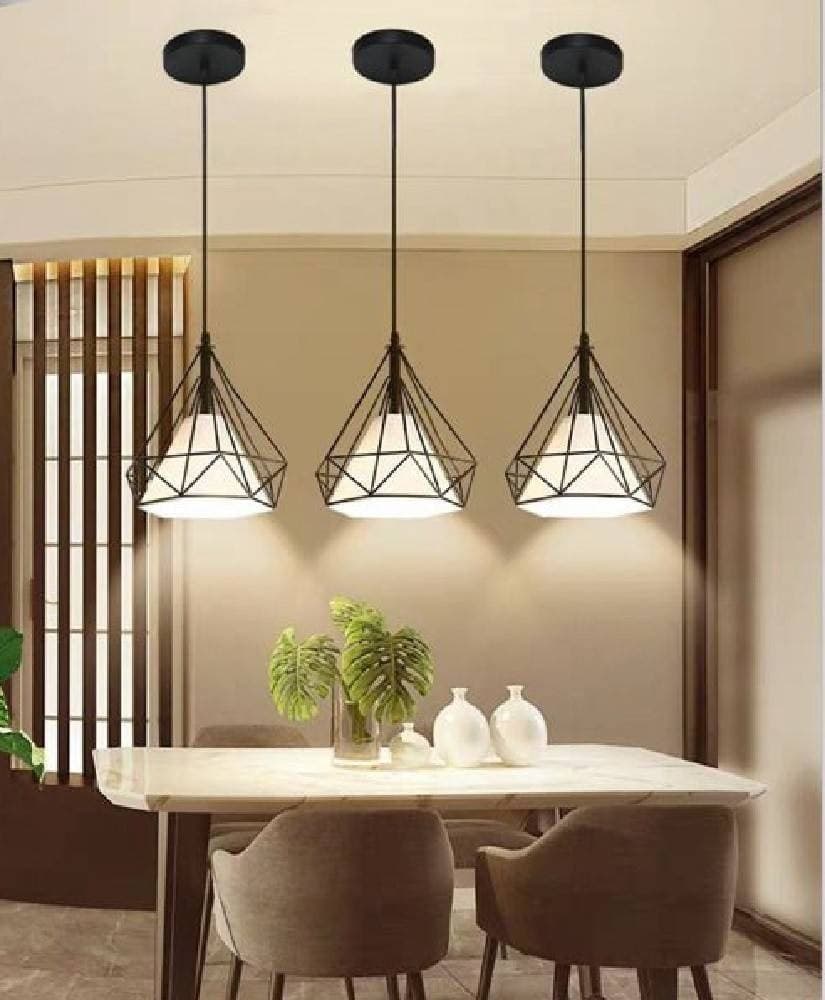 LAMPADARIO DIAMANTE DA SOFFITTO SOSPESO PENDENTE MODERNO PLAFONIERA E27 B20 - 5