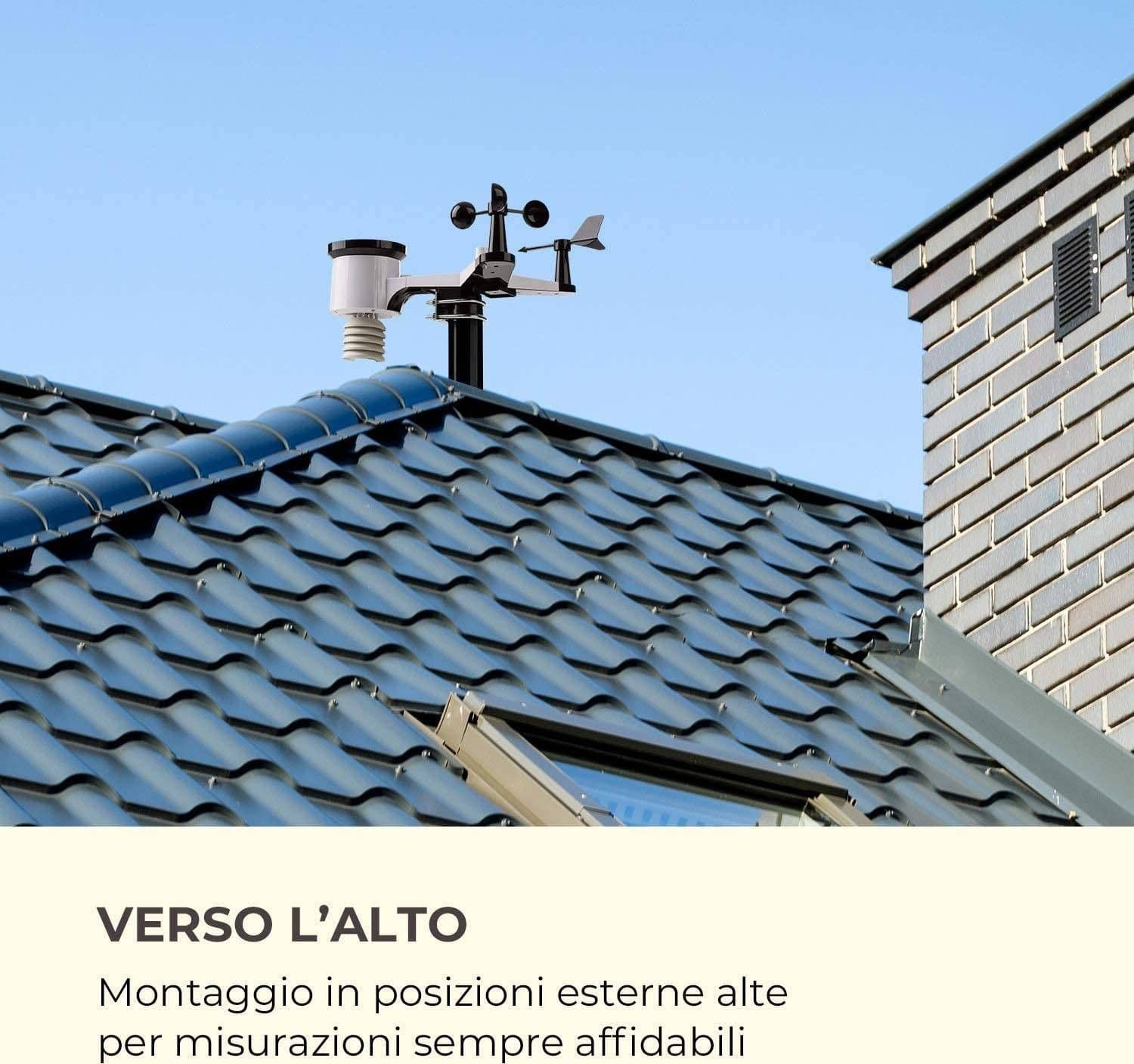 STAZIONE METEO BAROMETRICA PROFESSIONALE CON DATA ORA RADIOCONTROLLATA WIFI APP - 8