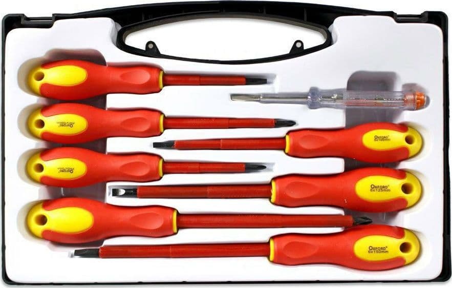 CACCIAVITI PER ELETTRICISTA ISOLATI 7 PEZZI CON CERCAFASE TESTER GIRAVITI - 2
