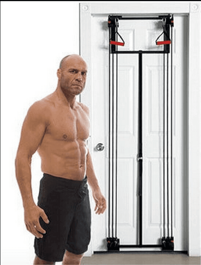 PALESTRA ATTREZZATURA MULTIFUNZIONE PORTA CON CAVI ELASTICI PER ESERCIZI DA CASA - 3