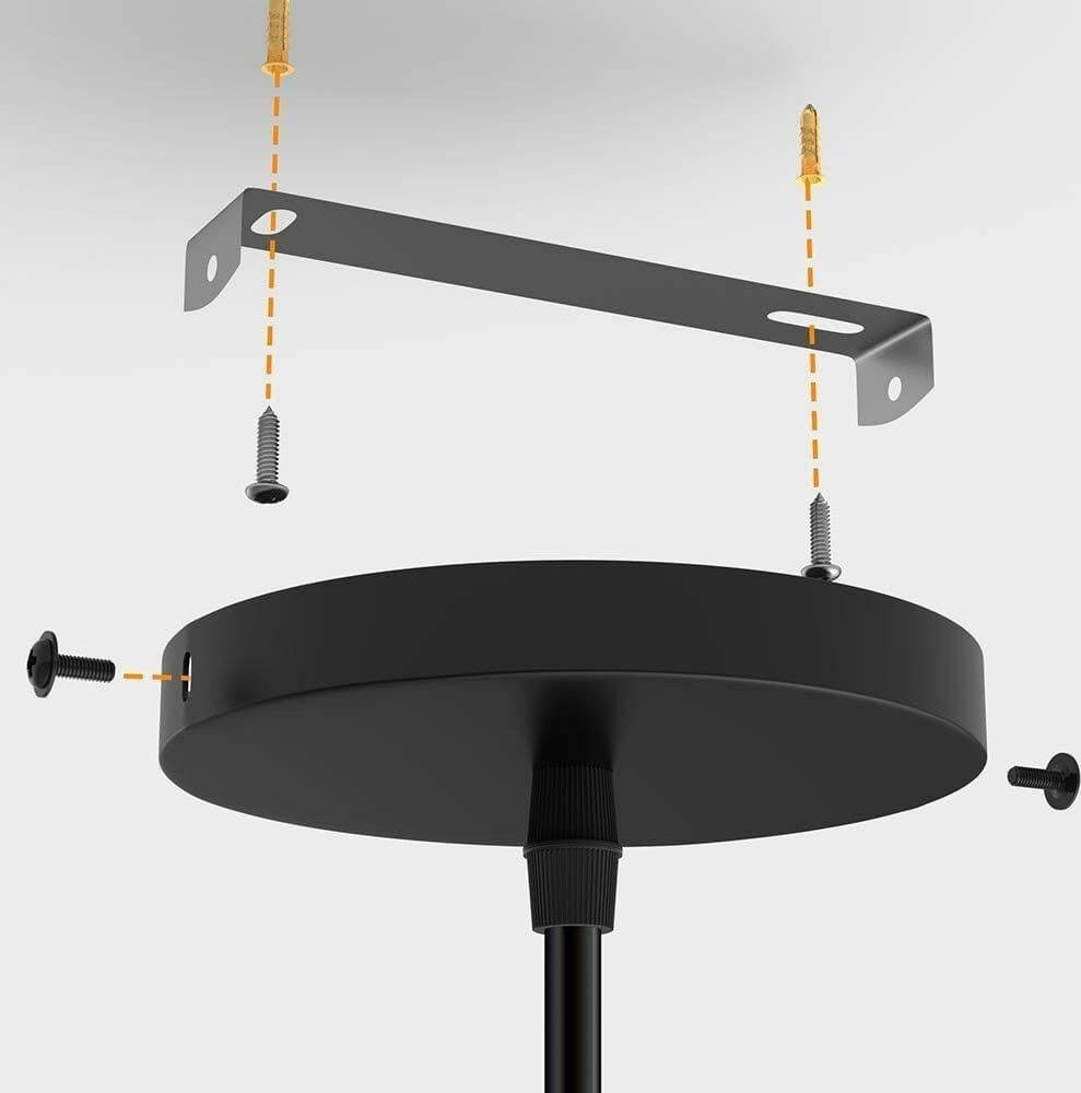 LAMPADARIO LAMPADA SOSPENSIONE PIRAMIDE 30CM DESIGN MODERNO PARALUME NERO - 5
