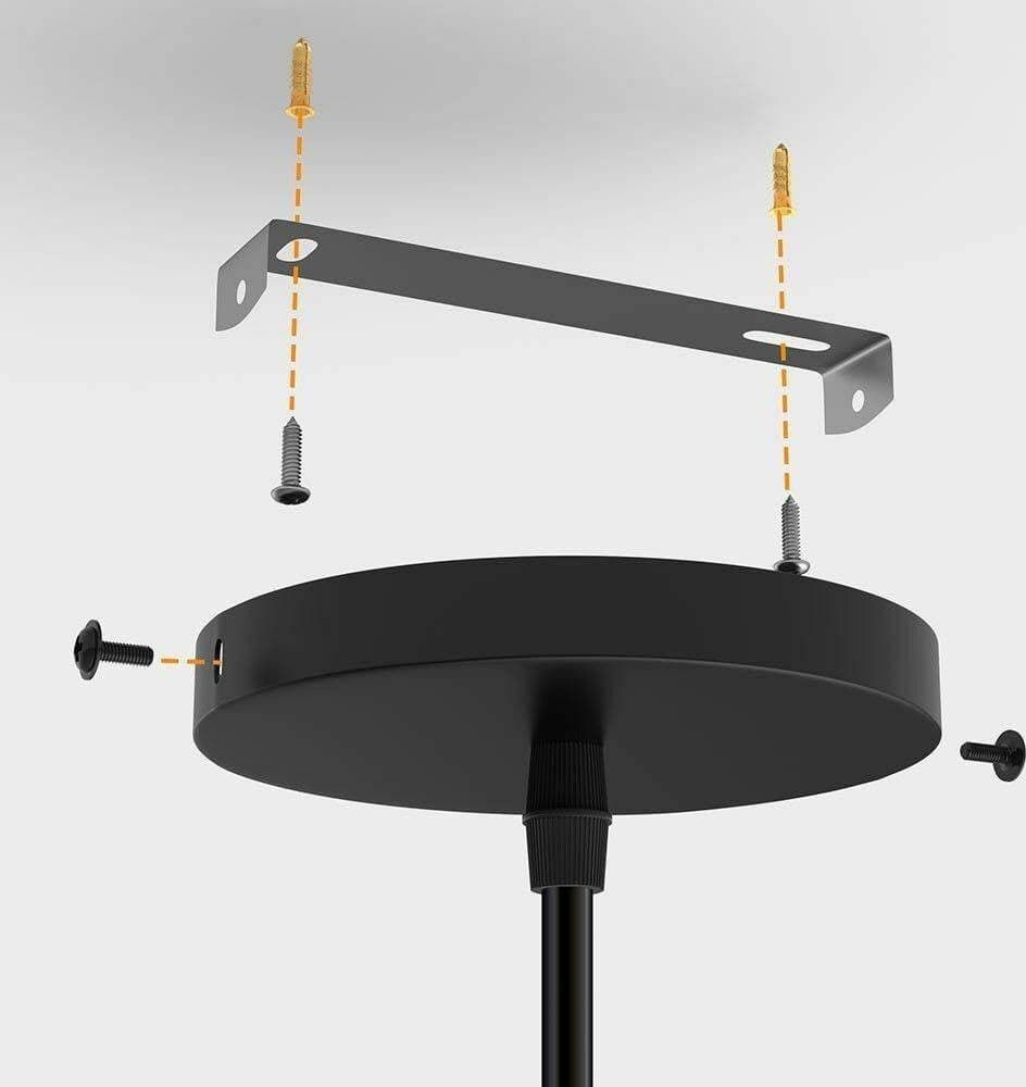 LAMPADARIO LAMPADA SOSPENSIONE PIRAMIDE 18CM DESIGN MODERNO PARALUME NERO - 5