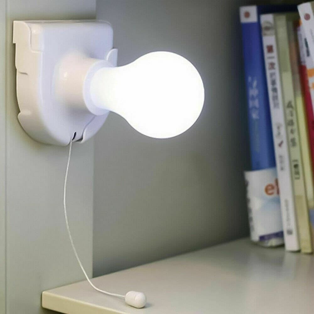 2 LAMPADINE INSTA BULB LAMPADINA A BATTERIA CON FILO DI ACCENSIONE E SPEGNIMENTO - 4