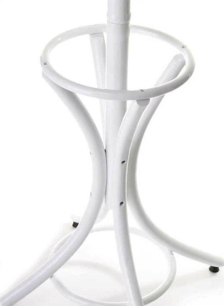 ATTACCAPANNI APPENDIABITI A PIANTANA IN LEGNO 12 GANCI COLORE BIANCO 51X51X184CM - 3