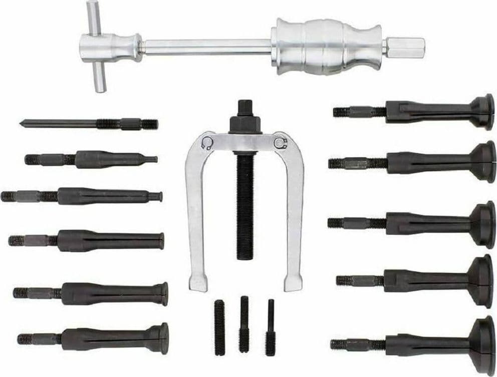 KIT ESTRATTORE PER CUSCINETTI INTERNI MARTELLO SCORREVOLE SET RIMOZIONE 16 PEZZI - 3