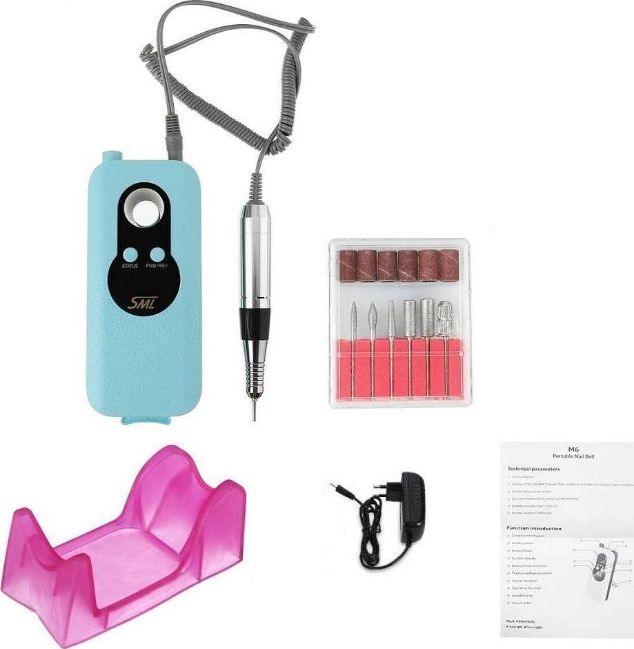 FRESA ELETTRICA PORTATILE PER MANICURE E PEDICURE TRAPANO UNGHIE NAIL ART - 8