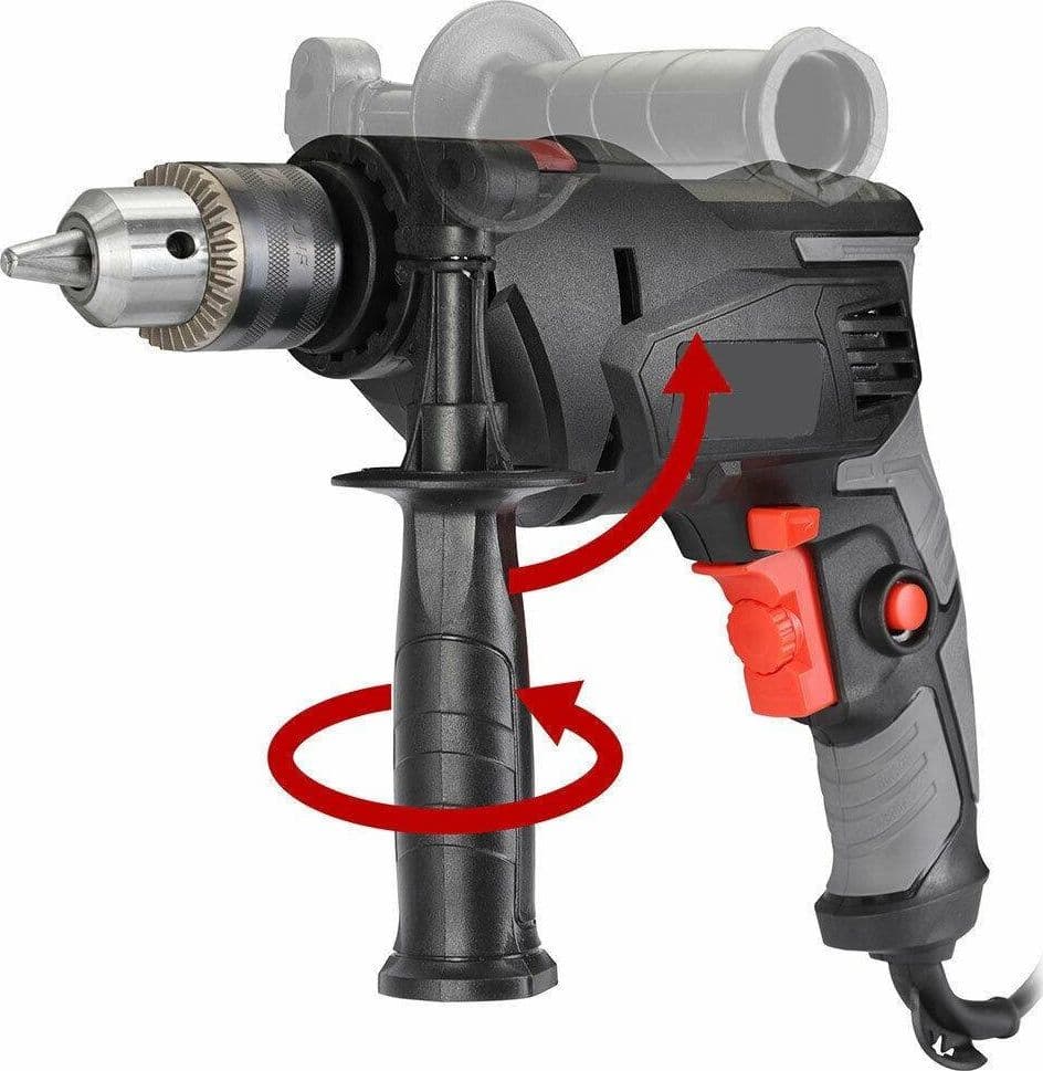 TRAPANO ELETTRICO A PERCUSSIONE 710W VELOCITA REGOLABILE 3000RPM MANDRINO 13 MM - 5