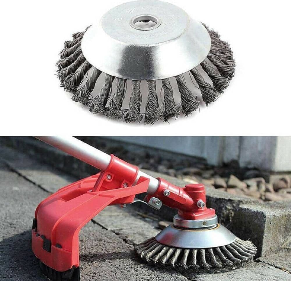 TESTINA PER DECESPUGLIATORE UNIVERSALE SPAZZOLA PER PULIZIA PAVIMENTI 150MM 6" - 2