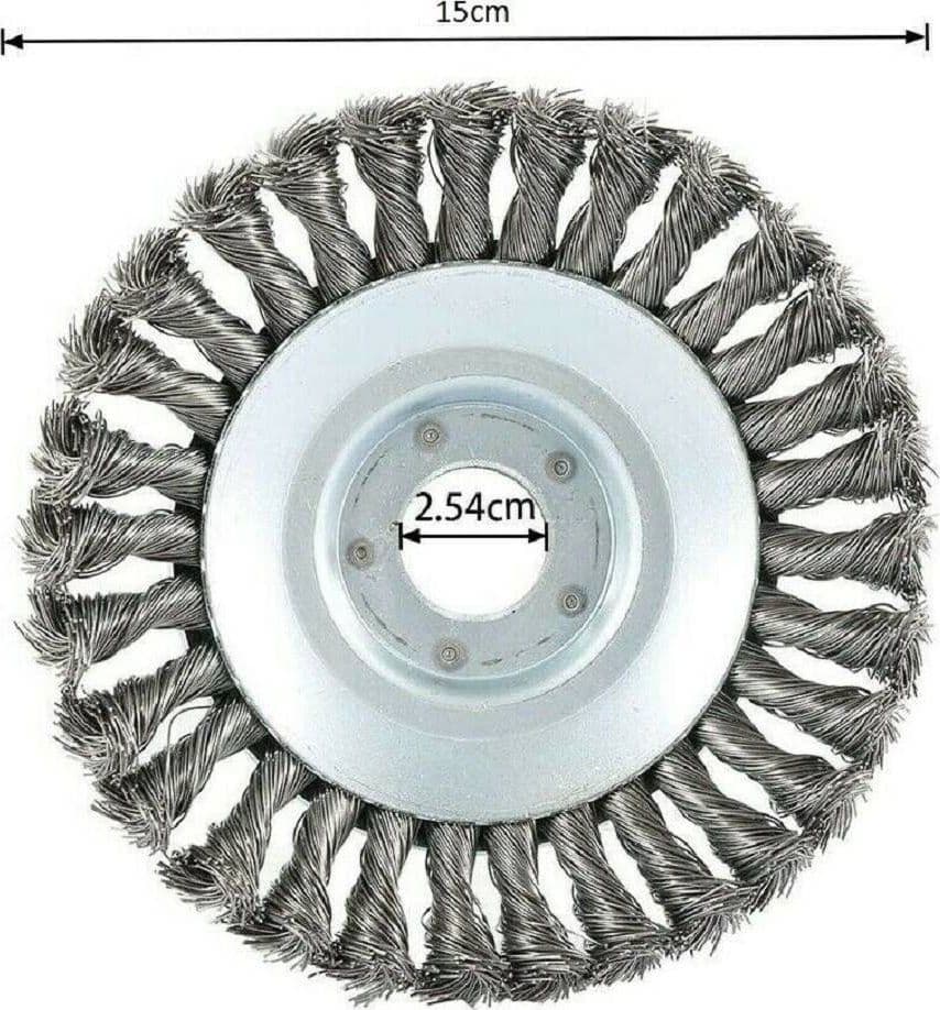 TESTINA PER DECESPUGLIATORE UNIVERSALE SPAZZOLA PER PULIZIA PAVIMENTI 150MM 6" - 5