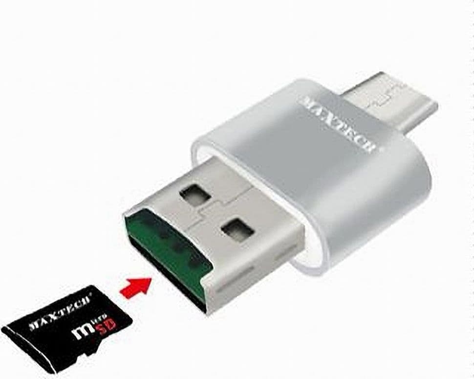 LETTORE SCHEDA OTG2.1 USB2.0 MICRO SD COMPATIBILE ENTRATA TYPE-C MAXTECH LTO-SM04 - 4