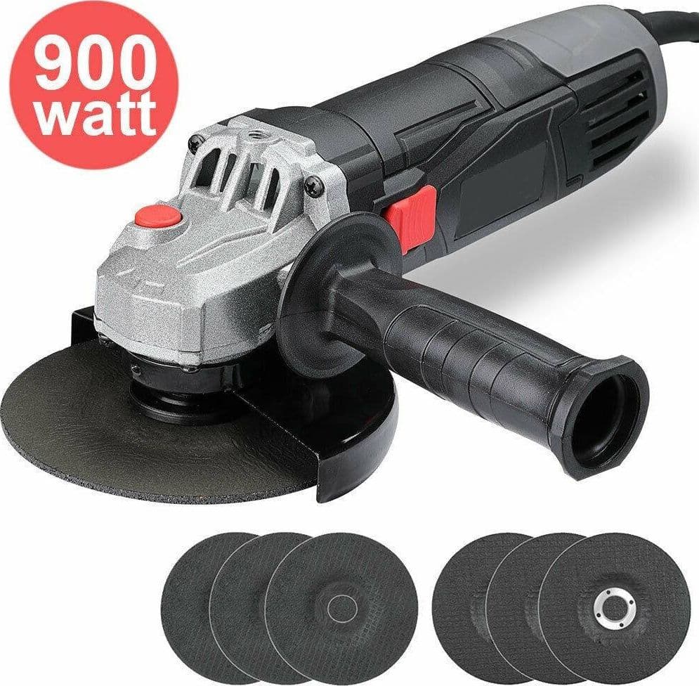 SMERIGLIATRICE ANGOLARE 900W FLEX FRULLINO 125MM 6 DISCHI E MANICO REGOLABILE - 6