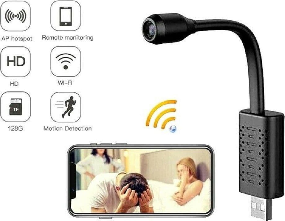 TELECAMERA MICROSPIA SPIA WIFI MICRO CAMERA IP NASCOSTA SPY CAM ALTA RISOLUZIONE - 2