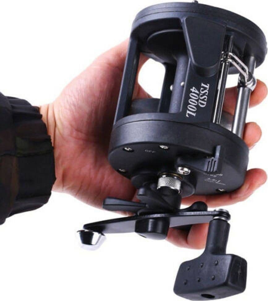MULINELLO DA PESCA A TRAINA TAMBURO PER ACQUA SALATA MANO DESTRA TSSD 4000L - 4