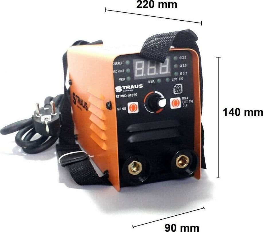 MINI SALDATRICE AD ELETTRODO ELETTRICA INVERTER ELETTRODO 1.6 /3.2MM 350A M350 - 7