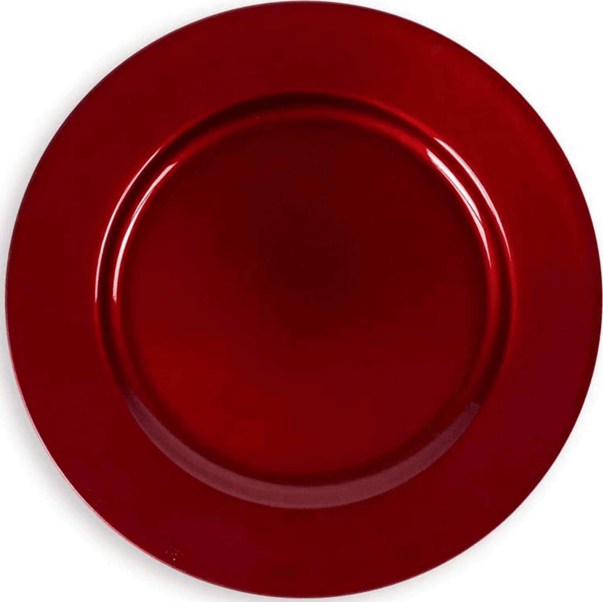 6 X SOTTOPIATTI NATALIZI IN PLASTICA 33CM DECORAZIONI NATALE PER LA TAVOLA ROSSO - 2
