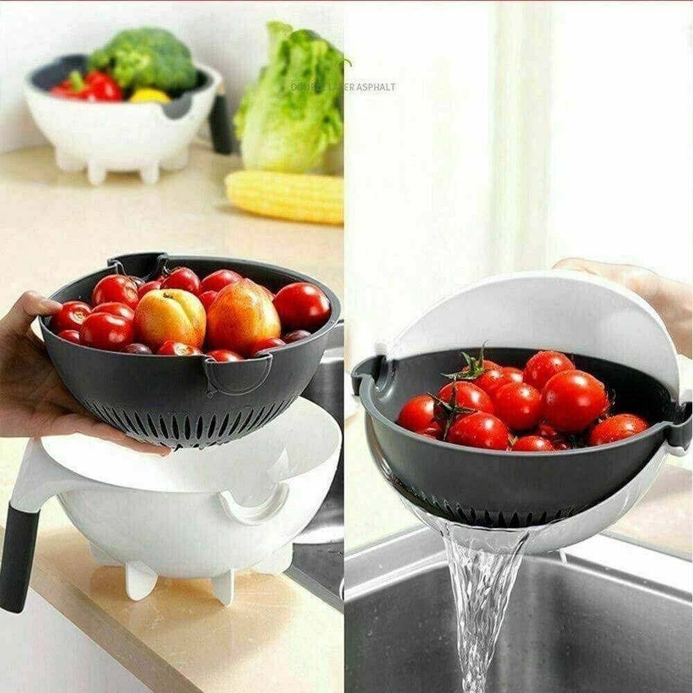 TAGLIA VERDURE AFFETTAVERDURE MULTIFUNZIONE 9 IN 1 AFFETTATUTTO GRATTUGIA INOX - 7