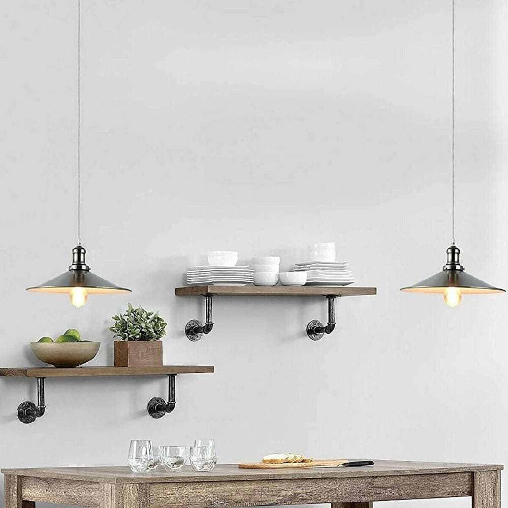 LAMPADARIO SOFFITTO PORTALAMPADA PENDENTE VINTAGE RETRO' CAVO TELATO E27 CROMATO - 3