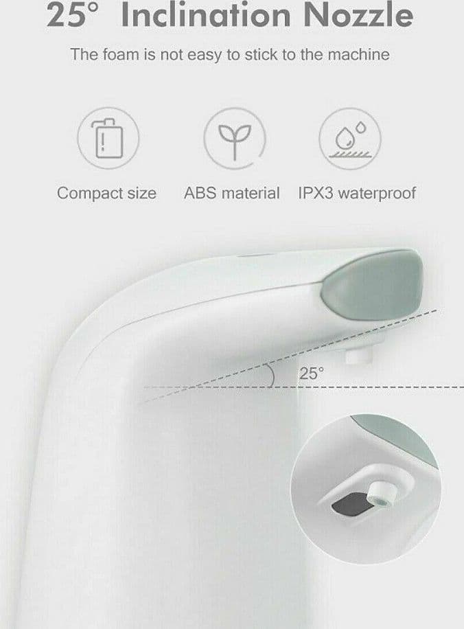 DISPENSER GEL IGIENIZZANTE SAPONE AUTOMATICO SCHIUMA 250 ML SENSORE BAGNO CASA - 2
