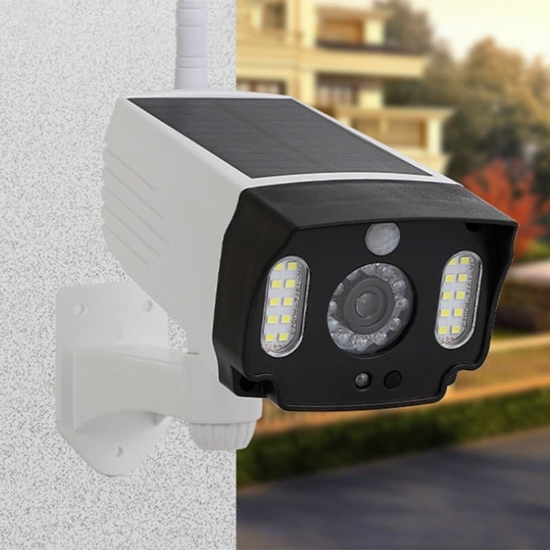 TELECAMERA FINTA PANNELLO SOLARE CON SENSORE DI MOVIMENTO 20 LED FARETTO LUCE - 10