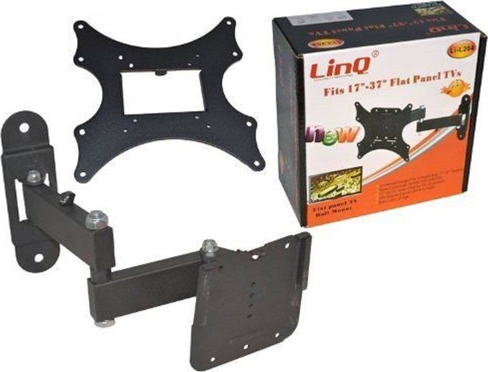 STAFFA PER TV MONITOR LCD PLASMA DA 17" A 37" DOPPIO BRACCIO NERA LINQ LI-L204