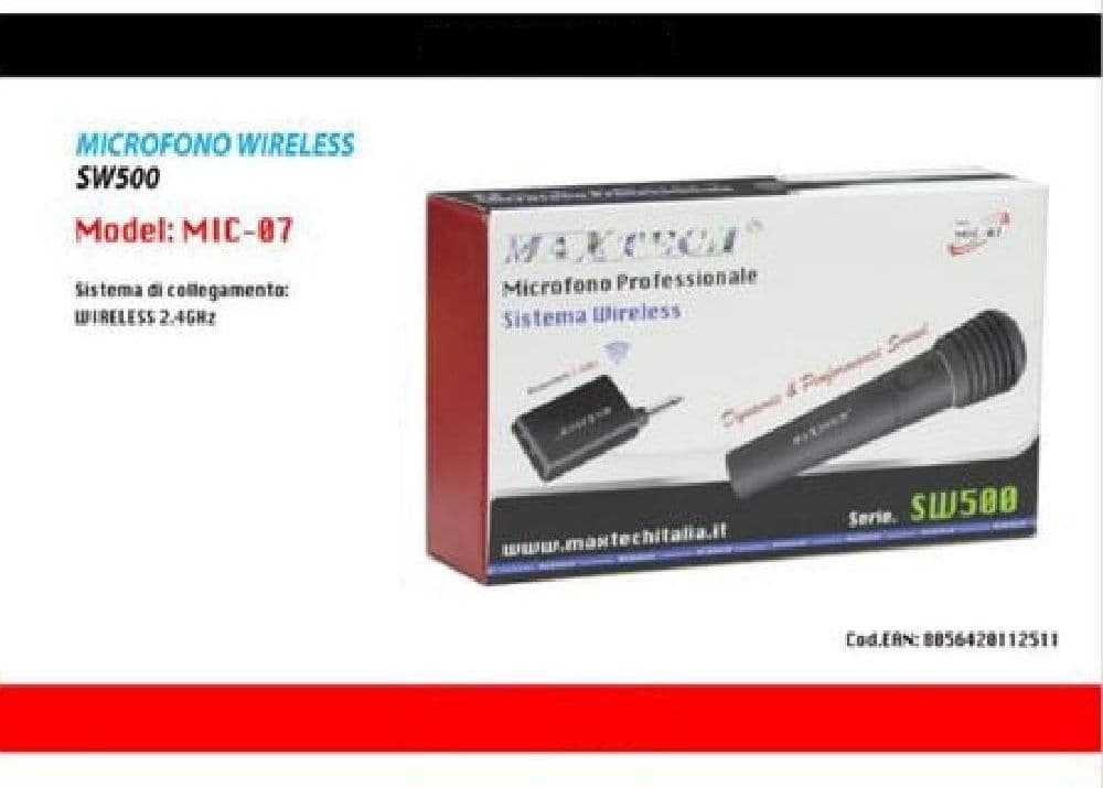 MICROFONO WIRELESS PORTATILE UNIDIREZIONALE CON RICEVITORE KARAOKE MIC-07 KTV-8.3 - 3
