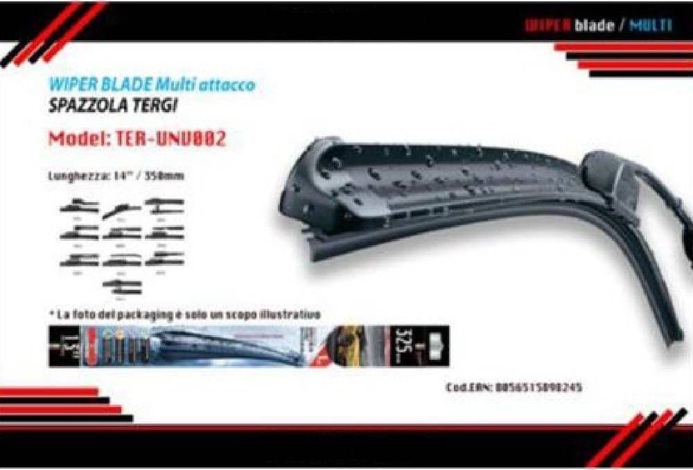 SPAZZOLA TERGICRISTALLO UNIVERSALE MULTI ATTACCO AUTO 14"/350MM TER-UNV002 MAXTECH - 2