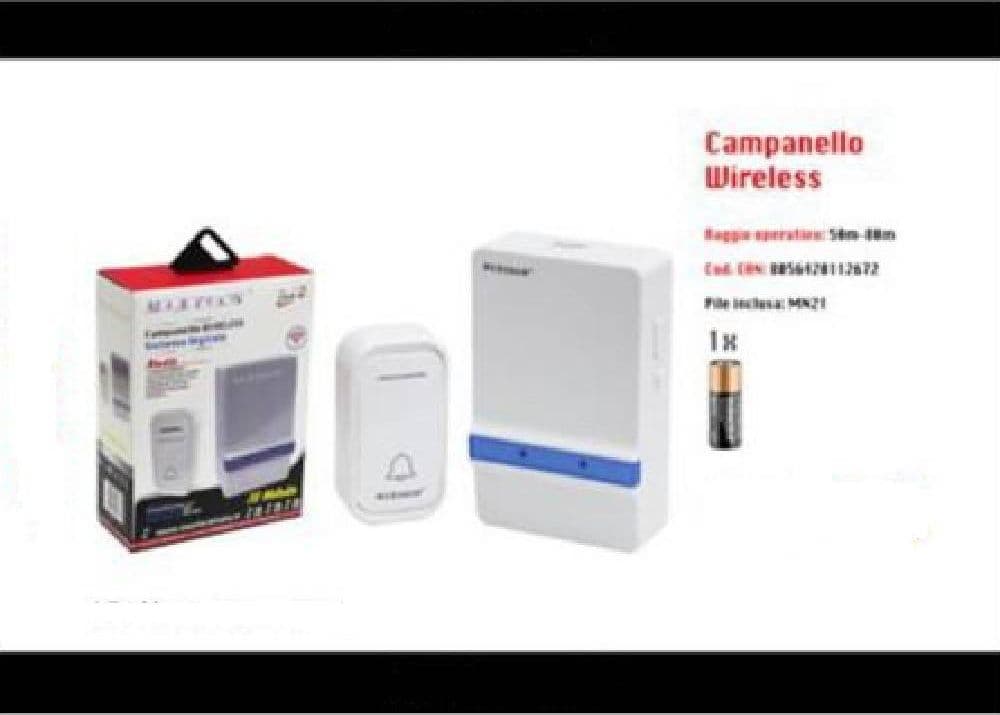 CAMPANELLO WIRELESS A BATTERIE WIFI RAGGIO 80M A LED SENZA FILI MAXTECH CAMP-02 - 3